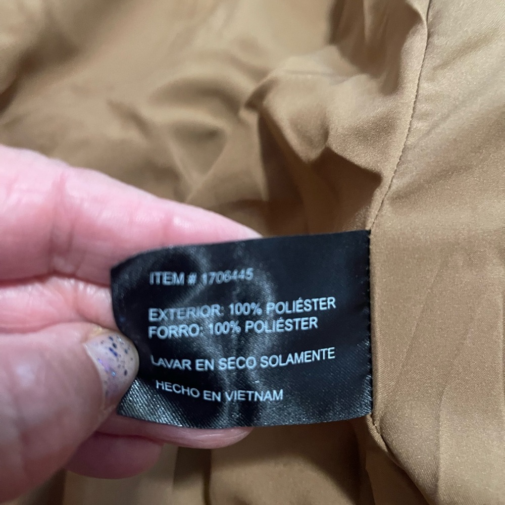 TAHARI Elegant Brown Women's Coat water resistant - Picture 10 of 17